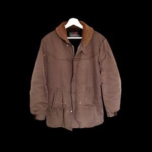 Vintage 60's Sears Quality Outerwear Fleece Lined Jacket Sz 40 Scovill Zip Holes